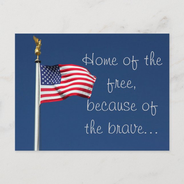 CARTE POSTALE DRAPEAU DES ÉTATS-UNIS (Devant)