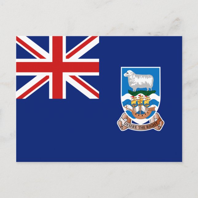 Carte postale Drapeau des îles Falkland (Devant)