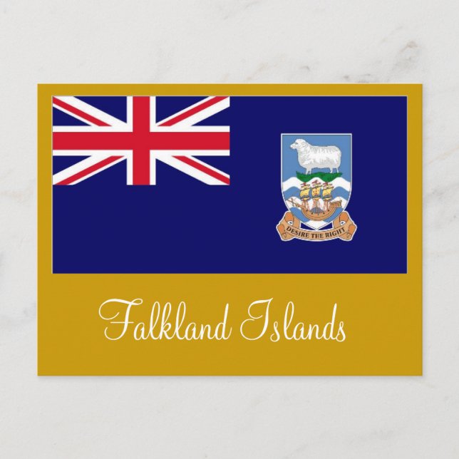Carte Postale Drapeau des îles Falkland Islas Malvinas (Devant)
