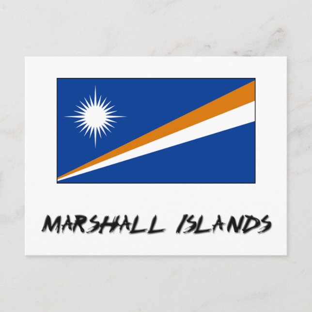 Carte Postale Drapeau des Îles Marshall (Devant)