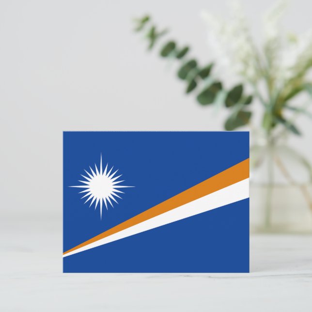 Carte Postale Drapeau des Îles Marshall (Debout devant)