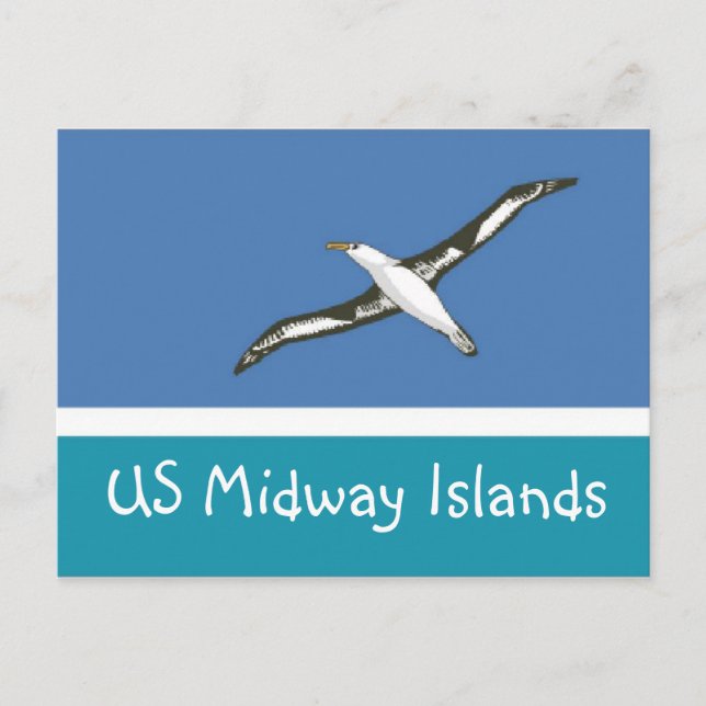 Carte Postale Drapeau des îles Midway américaines (Devant)