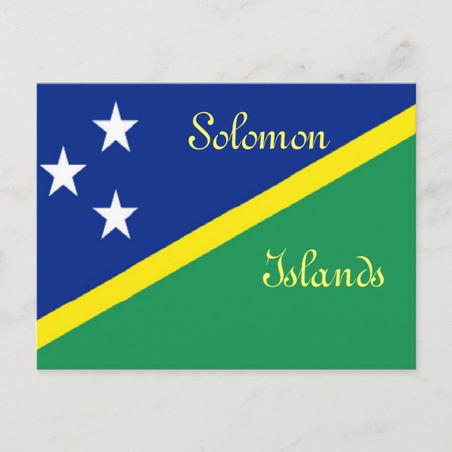 Carte Postale Drapeau des Îles Salomon (Devant)