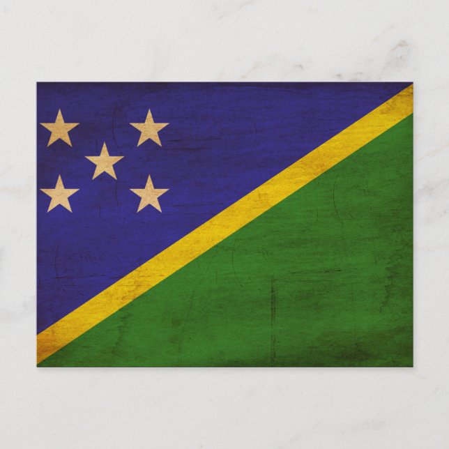 Carte Postale Drapeau des Îles Salomon (Devant)