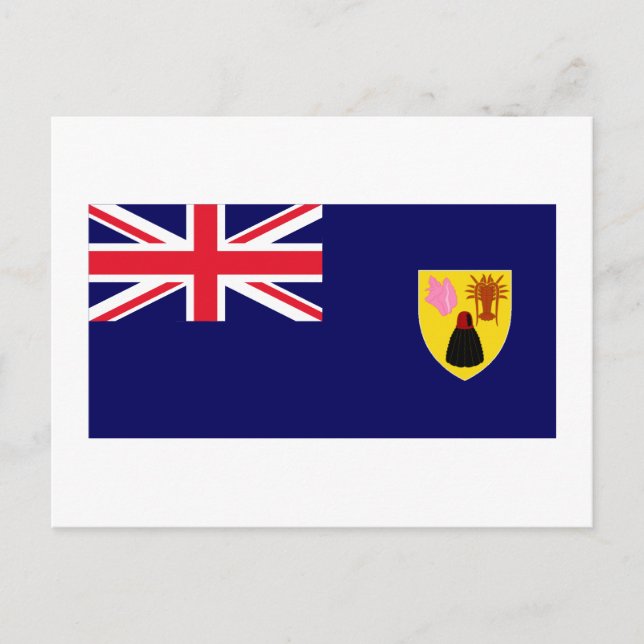 Carte Postale Drapeau des îles Turques et Caïques (Devant)