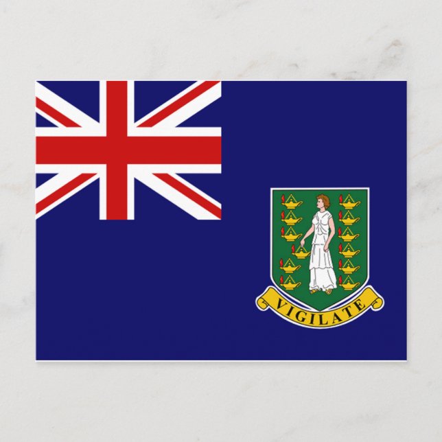 Carte Postale Drapeau des îles Vierges britanniques (Devant)