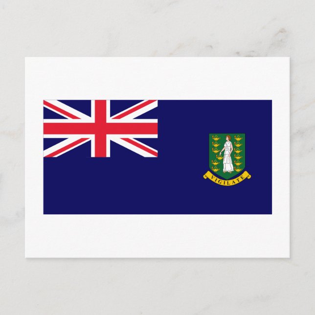 Carte Postale Drapeau des îles Vierges britanniques (Devant)