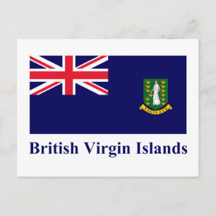 Carte Postale Drapeau des îles Vierges britanniques portant le n
