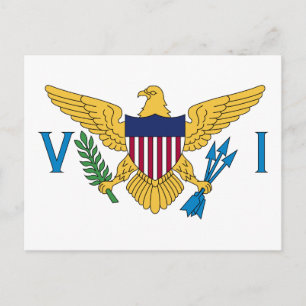Carte Postale Drapeau des Îles Vierges des États-Unis