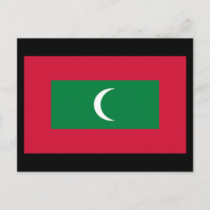 Carte Postale Drapeau des Maldives