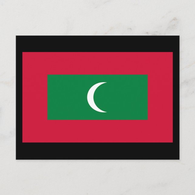 Carte Postale Drapeau des Maldives (Devant)