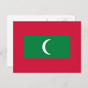 Carte Postale Drapeau des Maldives