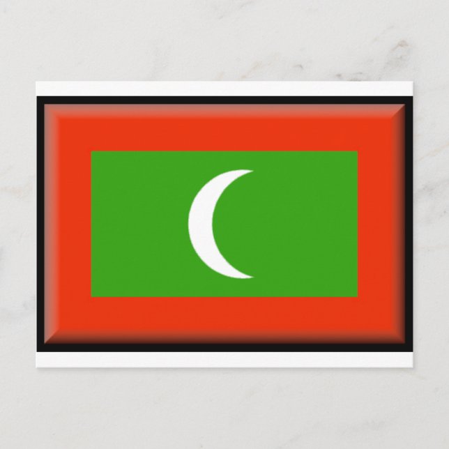 Carte Postale Drapeau des Maldives (Devant)