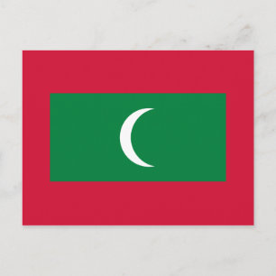 Carte Postale Drapeau des Maldives
