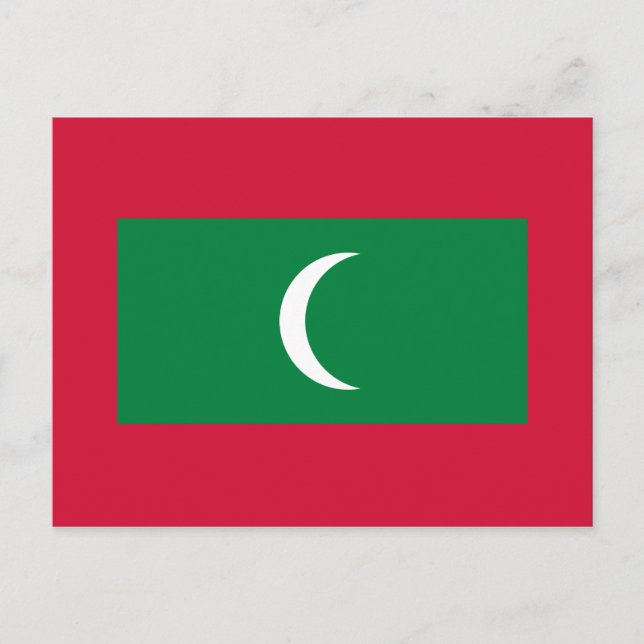 Carte Postale Drapeau des Maldives (Devant)