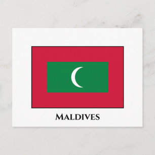 Carte Postale Drapeau des Maldives