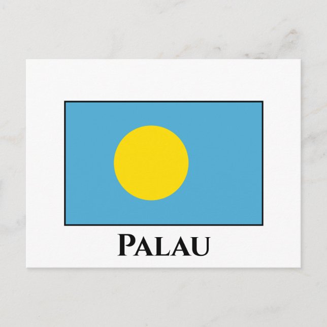 Carte Postale Drapeau des Palaos (Devant)
