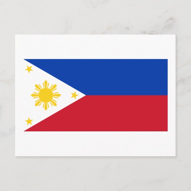 Carte Postale Drapeau des Philippines (Devant)
