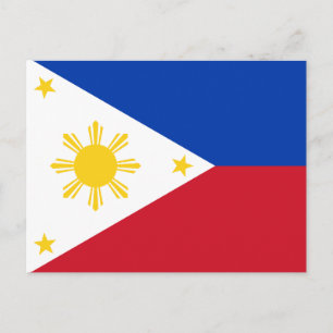Carte Postale Drapeau des Philippines