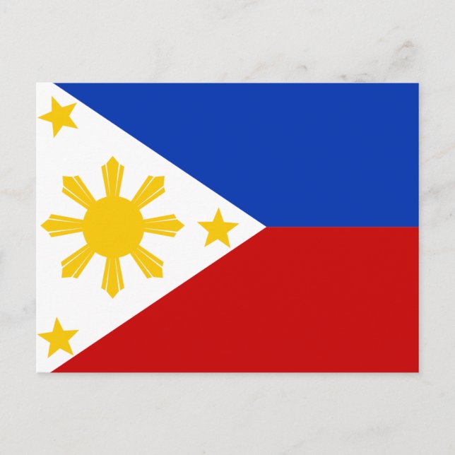Carte Postale Drapeau des Philippines (Devant)