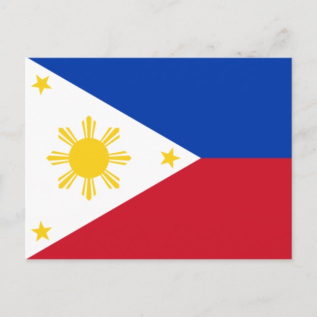 Carte postale drapeau des Philippines (Devant)