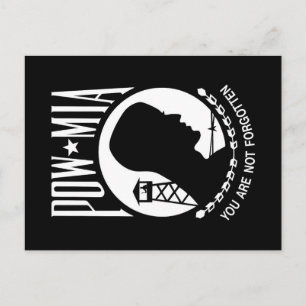 Carte Postale Drapeau des POW MIA : Soldats disparus de la guerr