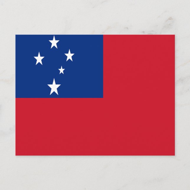 Carte Postale Drapeau des Samoa (Devant)