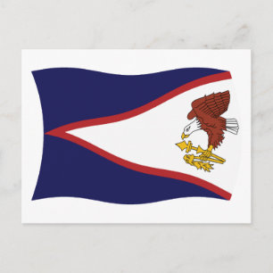 Carte postale drapeau des Samoa américaines