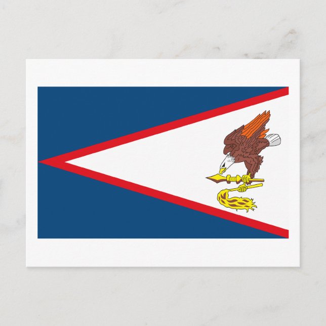 Carte postale drapeau des Samoa américaines (Devant)