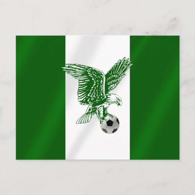 Carte Postale Drapeau des Super Eagles nigérians (Devant)