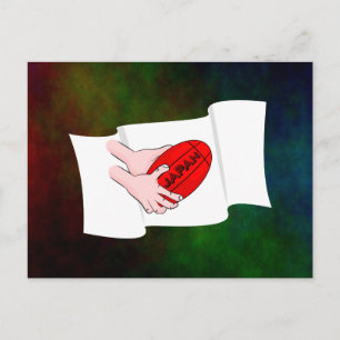 Carte Postale Drapeau Des Supporters De L'Équipe De Rugby Du Jap