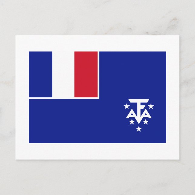 Carte Postale Drapeau des terres australes et antarctiques franç (Devant)