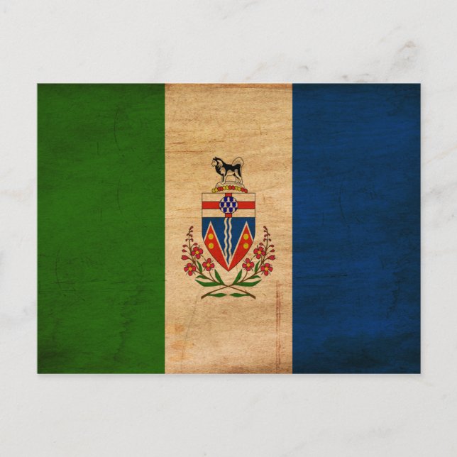Carte Postale Drapeau des Territoires du Yukon (Devant)