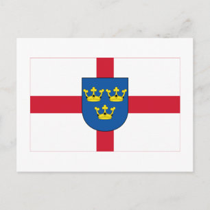 Carte Postale Drapeau d'Est-Anglie