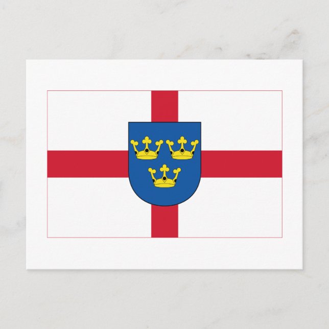 Carte Postale Drapeau d'Est-Anglie (Devant)