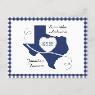 Carte Postale Drapeau d'état Bleu Texas Curling ruban Enregistre