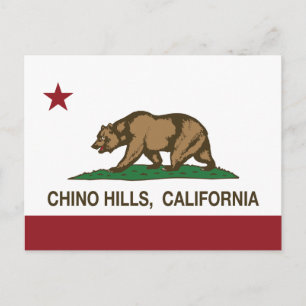 Carte Postale Drapeau d'état de Californie Chino Hills