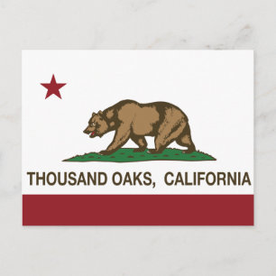 Carte Postale Drapeau d'état de Californie Mille chênes