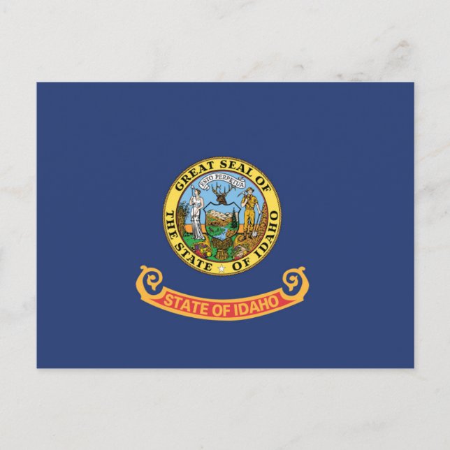Carte Postale Drapeau d'Etat de Idaho, États-Unis (Devant)