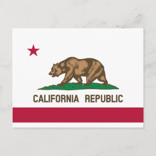 Carte Postale Drapeau d'État de la République de Californie