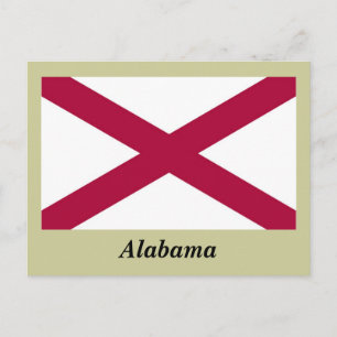 Carte Postale Drapeau d'État de l'Alabama