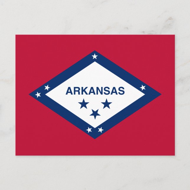 Carte Postale Drapeau d'État de l'Arkansas (Devant)