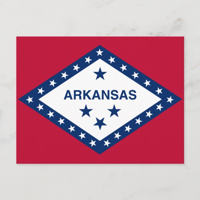 Carte Postale Drapeau d'État de l'Arkansas (Devant)