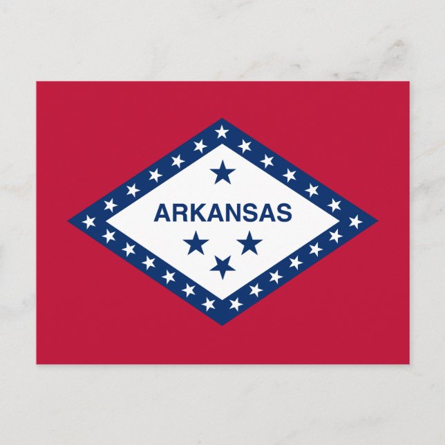 Carte Postale Drapeau d'État de l'Arkansas (Devant)