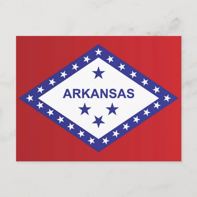 Carte Postale Drapeau d'État de l'Arkansas, États-Unis (Devant)