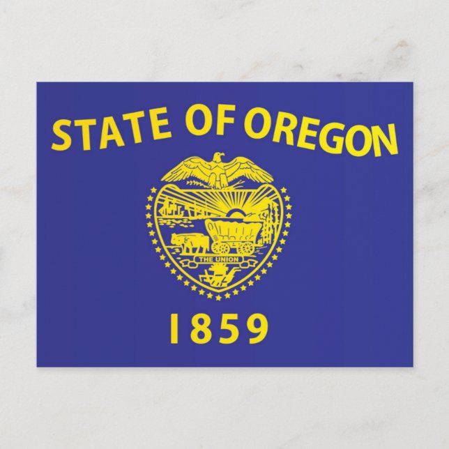 Carte Postale Drapeau d'État de l'Oregon, États-Unis (Devant)