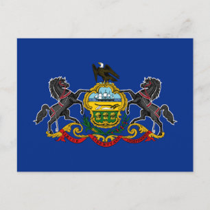 Carte Postale Drapeau d'État de Pennsylvanie