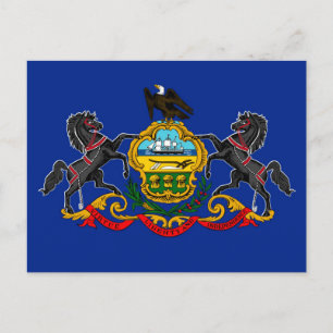 Carte Postale Drapeau d'État de Pennsylvanie