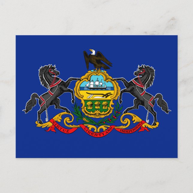Carte Postale Drapeau d'État de Pennsylvanie (Devant)