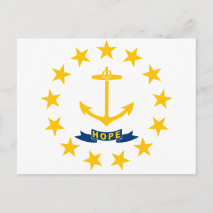 Carte Postale Drapeau d'État de Rhode Island